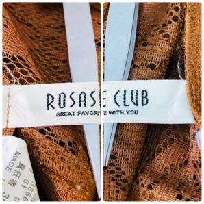 k1571 美品 ROSASE CLUB ローザスクラブ ベスト ジャケット 総レース M キャメル レディース カジュアル おしゃれ クラシカルチック の画像10