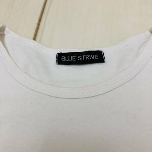 k1623 BLUE STRIVE ブルー ストライヴ Tシャツ 半袖 綿100％ ストーン キラキラ 夏 M 白 レディース ガーリー キュートなスイートスタイル の画像9