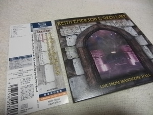 KEITH EMERSON&GREG LAKE/LIVE FROM MANTICORE HALL 日本盤紙ジャケCD