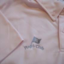 美品！　ロペクラブ　RopeClub　半袖シャツ　サイズＬ　ボタンダウン　やや光沢 うすいピンク　ややストレッチ　ドライ速乾生地薄手_画像4