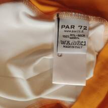 状態良好！　PAR72　パーセッタンタドゥエ　半袖シャツ　サイズＭ　ティポケット　やや光沢 オレンジ/ホワイト　しなやか　速乾超薄手生地_画像10