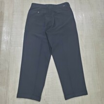 オールド Sergio Tacchini セルジオ タッキーニ ポリエステル タック テーパード スラックス パンツ タックパンツ pants ネイビー_画像2