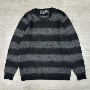 Slow Gun & Co. スロウガン カート ボーダー モヘア ニット SLOWGUN BORDER KNIT ブラック x グレー 系 サイズ 3