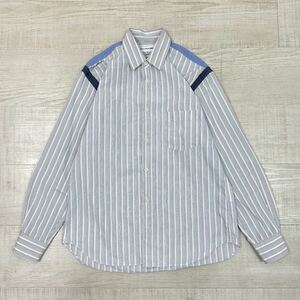 COMME des GARCONS SHIRT コム デ ギャルソン シャツ ストライプ インサイドアウト 切り替え シャツ MADE IN FRANCE フランス製 サイズ XS