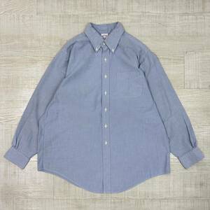 brooks brothers ブルックス ブラザーズ USA製 オックスフォード ボタンダウン シャツ OXFORD B.D. SHIRT ブルー 系 サイズ 16 1/2 - 33