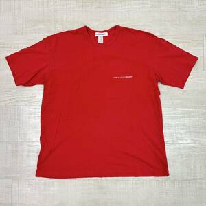COMME des GARCONS SHIRT コム デ ギャルソン シャツ 胸 ロゴ オーバーサイズ Tシャツ LOGO TEE T-SHIRT RED レッド 系 サイズ M