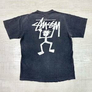 80s ~ 90s Vintage Stussy ヴィンテージ ステューシー 黒タグ シャドーマン Tシャツ TEE USA製 OLD オールド Archive アーカイブ サイズ L