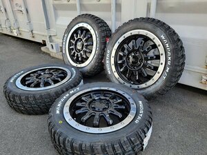 新品 軽トラック 軽バン タイヤ ホイール マッドスター ワンパクm/t ホワイトレター 155/65R14 バモス デッキバン ハイゼット pcd100 4穴