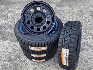 ◎送料無料/即納 デイトナBK 16インチ5.5J+20 5H139.7 TOYOオープンカントリーR/T 225/70R16 タイヤホイール4本 ジムニー ※ホワイトレター