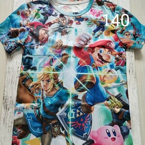 半袖Tシャツ フルグラフィック海外製品 大人気シリーズ140 スマブラ マリオ カービィの画像1