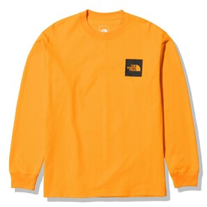 【新品・即決・送料無料】ノースフェイス 長袖 Tシャツ L イエロー スクエアロゴ ロンＴ トップス THE NORTH FACEの画像2