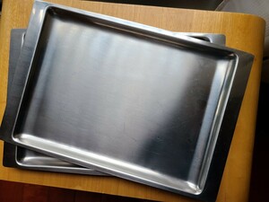 18-8 stainless steel sa- bin g tray 37cm X 24cm 4 pieces set #2