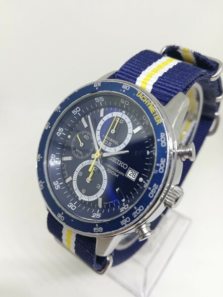 【稼働品】SEIKO セイコー 7T92-0HL0 メンズクォーツクロノグラフ腕時計