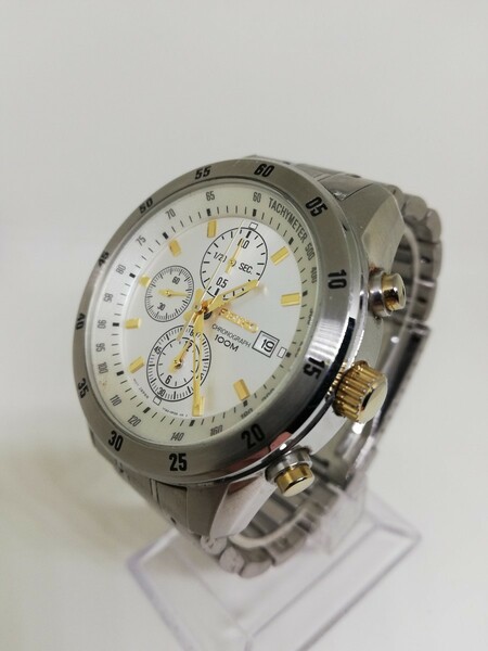 【稼働品】SEIKO セイコー 7T92-0LV0 メンズクォーツクロノグラフ腕時計