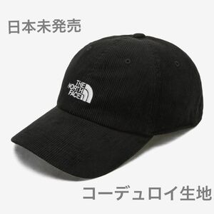 日本未発売　ノースフェイス　ホワイトレーベル　コーデュロイ　キャップ　ブラック　新品未使用　