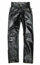 未使用に近い Langlitz Leathers Pants/Westerns ラングリッツレザー パンツ/28×34/ブラック/USA/アメリカ/米国製/ライダース_画像1