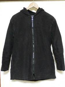 【送料無料】 フランス製 90's オールド A.P.C. アーペーセー モールスキン ririジップ 総裏地 フード付 ジップアップジャケット 2 黒 APC