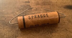 ビンテージ Sprague Wax .022 1600v コンデンサ 新品 (ハム/P90)(在庫1)