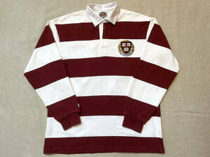 美品 BARBARIAN Harvard ハーバード大【XL】/ バーバリアン vintage ビンテージ rugby ラグビー ラガーシャツ ジャージ