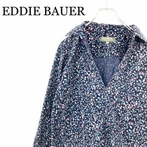 EDDIE BAUER エディーバウアー チュニック トップス 長袖 花柄 綿 100% レディース 秋 冬 RF1070