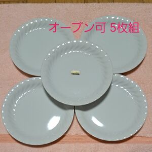 白い皿 21cm レンジオーブン可 5枚組 洋食器