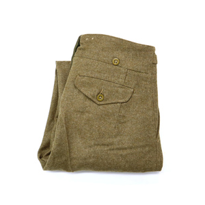  dead stock 50s Vintage England army yellowtail tissue Army Battle dress pants wool slacks military g LUKA old clothes UK 16