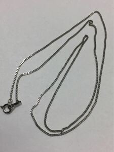 Pt850 platinum necklace width 1 millimeter 50cm flat necklace lady's 