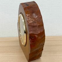 CITIZEN シチズン 置時計 木製 ウッドボディ インテリア アナログ 動作品 一点物 置き時計 アンティーク コレクション カエデ材 年輪_画像6