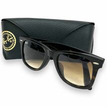 美品 Ray-Ban レイバン サングラス 眼鏡 アイウェア ファッション ブランド ウェイファーラー Wayfarer ウェリントン RB2140F べっ甲_画像1