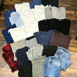 【おまとめ】 26点 まとめ ユニクロ UNIQLO GU まとめ売り 新品有り シャツ ズボン デニム ジーンズ トップス 服 ファッション 大量 セット