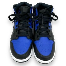 新品 NIKE AIR JORDAN 1 MID GS ナイキ アジョーダン1 ミッド 靴 スニーカー 24㎝ シューズ HYPER ROYAL ハイパーロイヤル 554725-077_画像2