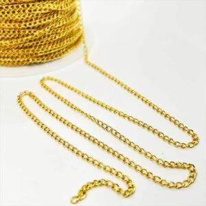 ゴールド チェーン 1m 切り売り kg23 キヘイ 喜平 金 アクセサリー パーツ ネックレス ハンドメイド 鎖 修理 延長 手芸 tynyx