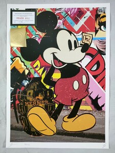#043 DEATH NYC 世界限定ポスター 現代アート ポップアート クラシックミッキー Andy Warhol ウォーホル バンクシー