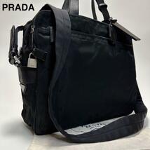 151【美品】プラダ　PRADA　三角ロゴ　サフィアーノ　黒　ブラック　2way ビジネスバッグ　ショルダー　A4可　ブリーフケース_画像1