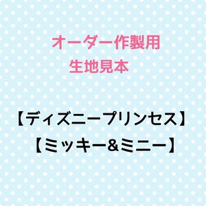 【ディズニープリンセス】【ミッキー&ミニー】オーダー作製用☆生地見本☆アナと雪の女王