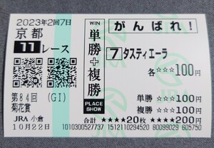 【即決】タスティエーラ 菊花賞 2023 他場応援馬券