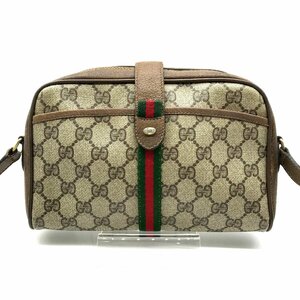 1円 GUCCI グッチ GGスプリーム シュリーライン ヴィンテージ ショルダー バッグ A749