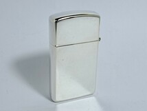 未使用 ヴィンテージ ZIPPO スターリングシルバー スリム 1990年製 ハイポリッシュ 純銀 ビンテージ ジッポ_画像3