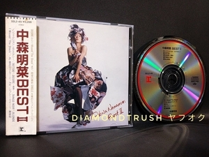 ☆帯付 良品 ◆中森明菜BEST 2◆ 89年 ベストCDアルバム 10曲 ♪TATTOO/DESIRE/TANGO NOIR/BLONDE/アルマージ/Fin/ジプシークイーン/難破船