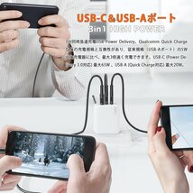 定形外【送料無料】急速充電器 3ポート PD充電器 65W USB QC3.0対応 折りたたみ式プラグ PSE認証済 窒化ガリウム素材使用 ACアダプター_画像3