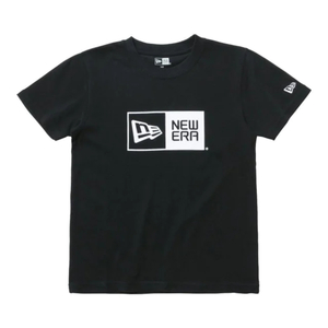 ニューエラ Youth S/S Tシャツ コットン ボックスロゴ ブラック ホワイト ブラック 130 1枚 [M便2.5] [M便 1/1]