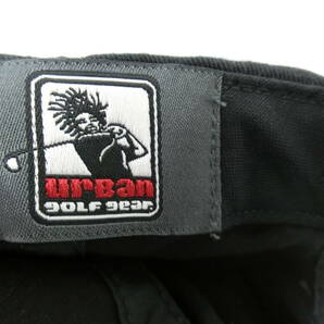 Urban Golf Gear ゴルフ キャップ 黒 ブラック サイズフリー 帽子 cap 刺繍 ストラップバック アーバンゴルフギア 古着の画像8