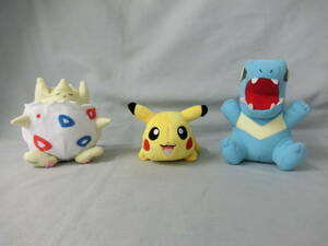 ポケットモンスター　ぬいぐるみ　3体セット　ピカチュウ　トゲピー　ワニノコ　バンプレスト　トミー　アミューズメント