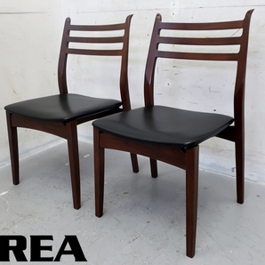 ■P565■展示品■AREA TOKYO/エリア■無垢■ダークウォールナット■chair A-16■北欧モダンスタイル■ダイニングチェア■2脚セットの画像1