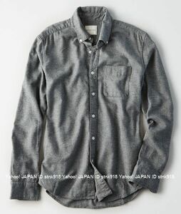 〓アメリカンイーグル/US M/AE Solid ネルシャツ/Gray