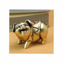 【幸運】　真鍮　《幸せの福豚》ブタ　ぶた　置物　アンティーク_画像1