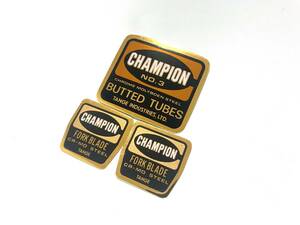 ★TANGE CHAMPION NO.3 デカールセット タンゲ 丹下 Cr-Mo STEEL BUTTED TUBES 3連勝 3RENSHO CHERUBIM MAKINO Kalavinka SUNTOUR ロード★