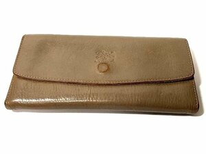 IL BISONTE Il Bisonte folding in half long wallet leather excellent goods 