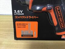 3、6V LITHIUNコンパクトドライバー　未使用　　　_画像3