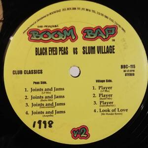 [12]BOOM BAP　Joints And Jams / Player / Look Of Love // Black Eyed Peas / Slum Village[12]RAPブートHIPHOPヒップホップ シングル